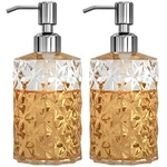Gladpure Soap Dispenser Pack, 12 Oz Clear Diamond Design Glass Refillable .... Fixed Price $25.73.
