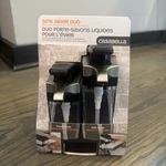 Casabella Sink Sider Duo Soap Dispensers With Sponge, Black And Chrome Plating. Fixed Price $45.99.