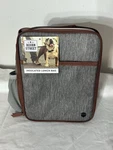 Acorn Street Insulated Lunch Bag Gray Brown Recycled Material 10X8.25X4. Fixed Price $10.00.