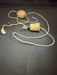 Vintage Homemade Slip Bobber Rig With Large Wax Ball 2 Hooks & Sinker On String. Fixed Price $8.00.