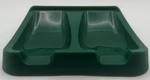 Tupperware Double Spoon Utensil Rest Saver #1226-4 Dark Green. Fixed Price $5.37.