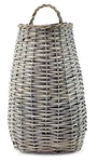 Wall Hanging Pocket Basket Woven Wicker Rustic Gray 17X9X5". Fixed Price $44.66.