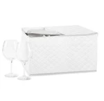 Salt Quilted Stemware Storage Set In WHITE/16 X 12.5 9 H/holds Glasses. Fixed Price $16.99.
