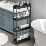 Spacelead Slim Storage Cart Tier,bathroom 15.3X4.9X38.7 Inches, Black. Fixed Price $38.76.