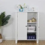 White Wooden Bathroom Floor Cabinet Storage Cupboard Home Furniture Organizer. Fixed Price $58.58.