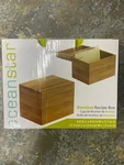 Oceanstar Bamboo Recipe Box RB1408 4X6 Card Holder W/ Dividers New In. Fixed Price $29.98.