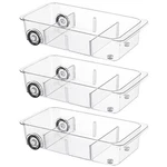 Lxlxxl Fridge Organizer Bins With Wheels 3 Pack Roll Out Refrigerator Storage. Fixed Price $92.22.