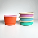 Vintage Tupperware 8PC Lot: 3 Little Wonders Bowls (1286) & Snack Cup (1229). Fixed Price $9.99.