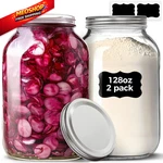 Comsaf Wide Mouth Mason Jars 2PCS, Transparent. Fixed Price $34.01.