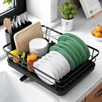 Kitsure Dish Drying Rack 12X15.5BLACK Steel With Cutlery Holder For Home Kitchen. Fixed Price $21.59.