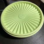 Tupperware 6.5" Servalier Lid 808 Lime Green Canister Bowl. Fixed Price $5.00.