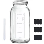 Fyndrax 64 Oz Wide Mouth Mason Jar With Lid, 4.2 9.2 Inches, 1 Pack. Fixed Price $16.36.