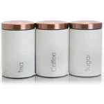 Megachef Essential Kitchen Storage 3 Piece Sugar, Coffee And Tea Canister Set. Fixed Price $38.59.