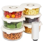 Holdn Storage Vacuum Food Containers Set Of 6 Glass. Fixed Price $109.07.
