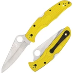 Spyderco Atlantic Salt Folding Knife 3.5" Satin H2 Steel Blade Yellow Frn Handle. Fixed Price $128.25.
