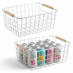 Aeggplant Kitchen Wire Baskets Farmhouse Decor Metal Food Storage Organizer,h.... Fixed Price $28.16.