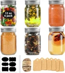 Mason Jars With Gold Small Glass Lids, Regular. Fixed Price $16.89.