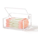 Dealpoli Clear Acrylic Qtip Holder With Lid, Cotton Balls Swab Organizer, 3.9.... Fixed Price $24.99.