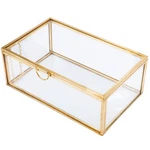 Highfree Vintage Glass Box With Lid - Clear Jewelry Display Keepsak.... Fixed Price $25.21.