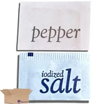 Salty Ernie Individual & Pepper Packet Combo Iodized Table (.6. Fixed Price $7.99.