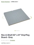 Rev-a-shelf 4DPBG-3021-1 Wood Trim-to-fit Drawer Peg Board Insert Gray. Fixed Price $63.25.