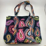 Vera Bradley Twilight Paisley Zip Iconic Small Tote Shoulder Bag Purse Ec. Fixed Price $28.99.