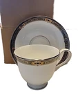 Lenox Bone China Vintage Jewel Tea Cup & Saucer White/blue/gold/platinum. Fixed Price $39.99.