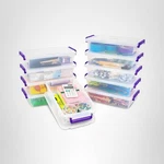 Iris Usa 3 Qt. Plastic Craft Storage Container Bins With Lids, 10 Pack, Small.... Fixed Price $38.90.