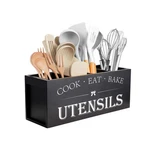 Extra Large Kitchen Utensils Holder With 4 Compartments Wooden Organize. Fixed Price $44.98.