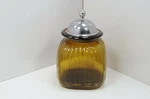 Artland Amber Glass Canister With Pewter Lid Vintage 10 Storage Jar Kitchen. Fixed Price $44.99.
