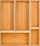 Bamboo Drawer Organizer Set,expandable Dividers,wooden Storage. Fixed Price $26.24.