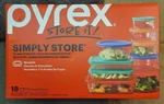 Pyrex 18-PIECE Oven Freezer Dishwasher Safe Glass Storage W/ Lids New!. Fixed Price $41.99.