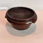 Tupperware Round Storage Bowl With Lid Brown Vintage Kitchenware Servalier. Fixed Price $24.05.