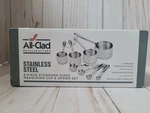 New All Clad 8 Piece Set Stainless Steel Measuring Cups & Spoons Retail Box. Fixed Price $74.98.