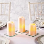 Square Beaded Plates, Home Decor, 3 Pieces. Fixed Price $12.41.