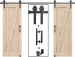 10FT Double Door Sliding Barn Hardware Track Kit & Handle,big Industrial Sp. Fixed Price $206.99.