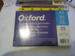 Oxford Laminated Tab Index Card Guides Alpha 1/5 Manila 4 6 25/SET. Fixed Price $12.95.