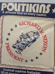 Vintage Political Cocktail Napkins 1972 Richard Nixon Teddy Kennedy Politikins. Fixed Price $25.00.