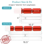 Vtopmart 12 Pack Drawer Dividers 4" High Expandable Clear Plastic. Fixed Price $52.99.