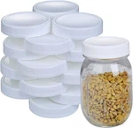 2 Dozen Regular Mouth Lids Mason Jar Plastic Storage Caps For Cann.... Fixed Price $23.72.