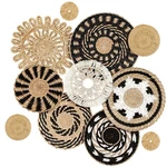 Tatuo 11 Pcs Boho Wall Basket Decor Bulrush Woven Hanging Art Round Farm.... Fixed Price $75.28.
