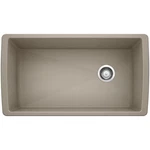 New Blanco 441765 Diamond 33-1/2" Undermount Single Basin Silgranit Truffle. Fixed Price $375.00.