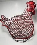 Farmhouse Chicken Shaped Basket- Egg Holder. Fixed Price $15.00.