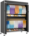 P8C Max Heavy Duty Clothes Rack With Extended Width Design Rolling Clothing. Fixed Price $234.67.