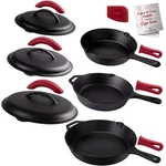 Cuisinel Cast Iron Skillet Set 8" 10" 12" Lids. Fixed Price $179.99.