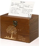 Vintage Recipe Box, Wooden Cards And Set, Organizer W/ 50 Blan. Fixed Price $29.16.
