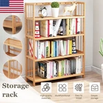 4-TIER Simple Bookcase Reusable Storage Shelves For Bathroom Kitchen Living. Fixed Price $43.19.