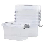 Minekkyes 6-PACK Home Storage Bins, Plastic Container, Latching Box With Hand.... Fixed Price $41.01.