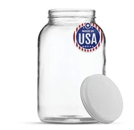 Fastrack 1 Gallon Wide Mason Jar With White Airtight Lid Pack, Clear. Fixed Price $24.59.