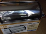 Polder Premium Steel Kitchen Bread Box Bin Storage Large Size Silver Roll Top. Fixed Price $44.90.
